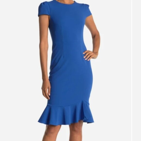 Sage Collective Dresses & Skirts - Sage Collective NWT Elegant Blue Cap Sleeve Dress, Nautical Blue - Size 4